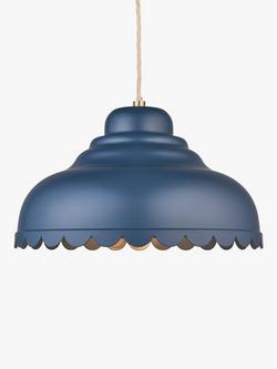 John Lewis Scallop Easy-to-Fit Ceiling Shade, Blue, Blue