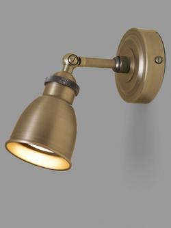 John Lewis Baldwin Single Spotlight, Antique Brass