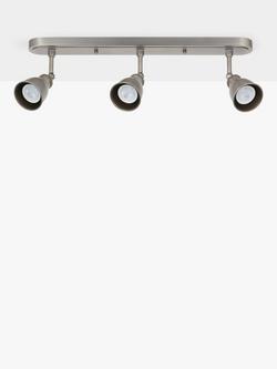 John Lewis Baldwin 3 Spotlight Ceiling Bar - view 2, Pewter