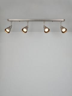 John Lewis Baldwin 4 Spotlight Ceiling Bar, Pewter