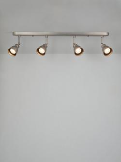 John Lewis Baldwin 4 Spotlight Ceiling Bar, Pewter