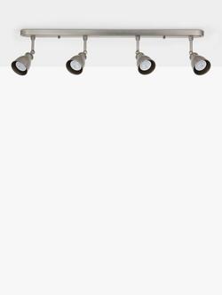 John Lewis Baldwin 4 Spotlight Ceiling Bar - view 2, Pewter