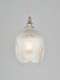John Lewis Fulbrook Easy-to-Fit Glass Ceiling Shade, Clear