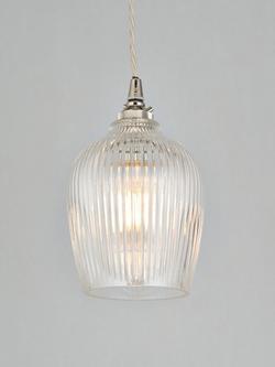 John Lewis Fulbrook Easy-to-Fit Glass Ceiling Shade, Clear, Clear Glass