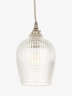 John Lewis Fulbrook Easy-to-Fit Glass Ceiling Shade, Clear - view 2, Clear Glass