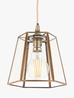 John Lewis Timeless Lantern Shade, Brass - view 2, Brass