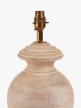 John Lewis Mango Wood Lamp Base, White Wash