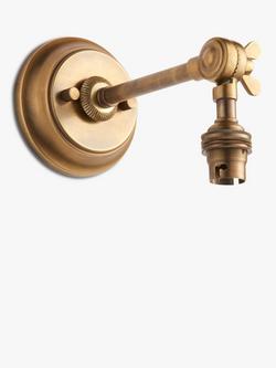 John Lewis Pompion Wall Light Fitting, Aged Brass, Aged Brass