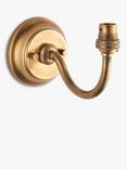 John Lewis Pumpkin Swan Neck Wall Light Fitting, Aged Brass