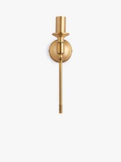 John Lewis Hart Wall Light Fitting, Antique Brass - view 2, Antique Brass