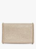 Dune London Bellini Metallic Fabric Diamanté Trim Box Clutch Bag, Gold
