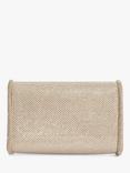 Dune Bellini Metallic Fabric Diamanté Trim Box Clutch Bag, Gold