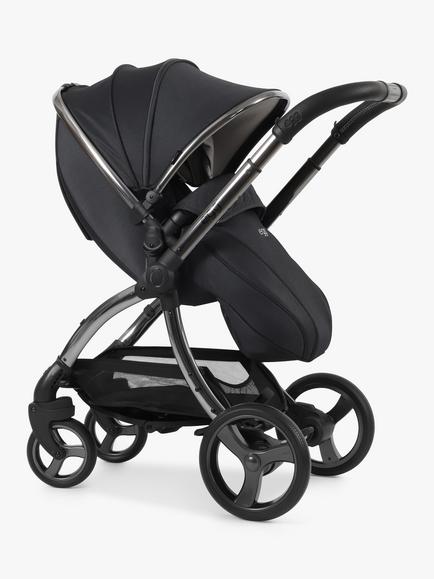 egg3 Pushchair, Carrycot & Accessories with Cybex Cloud T Car Seat and Base T Luxury Bundle - view 2, Carbonite