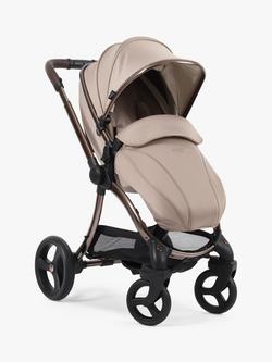 egg3 Pushchair, Carrycot & Accessories with Cybex Cloud T Car Seat and Base T Luxury Bundle - view 2, Houndstooth Almond
