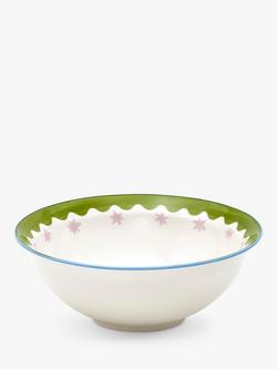 Eleanor Bowmer Electric Coast Star Stoneware Cereal Bowl, 17cm, Pink/Green, Pink/Green