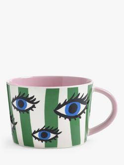 Eleanor Bowmer Electric Coast Eye Wiggle Stoneware Mug, 330ml, Blue/Green, Blue/Green