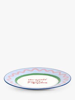 Eleanor Bowmer Electric Coast 'World Is Your Oyster' Stoneware Side Plate, 19cm, Multi, Multi