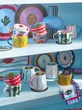 Eleanor Bowmer Electric Coast Sunshine Squiggle Stoneware Mug, 330ml, Red/Multi
