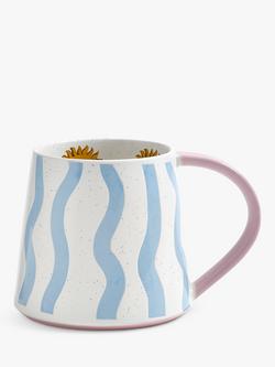 Eleanor Bowmer Electric Coast Wave Stoneware Mug, 535ml, Blue/Multi, Blue/Multi