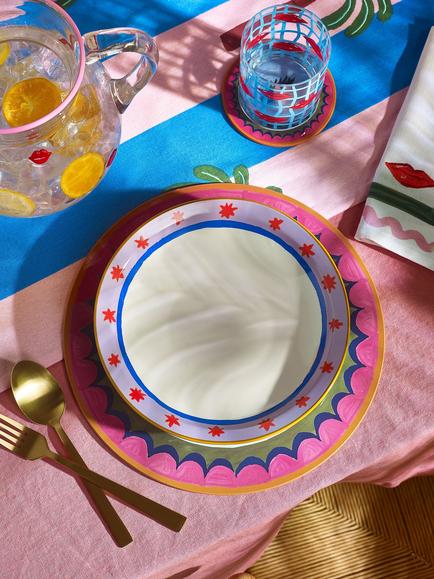 Eleanor Bowmer Electric Coast Star Stoneware Pasta Bowl, 22.5cm, Multi - view 2, Multi