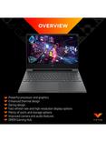 HP Victus 15-fa1007na Gaming Laptop, Intel Core i5 Processor, 16GB RAM, 512GB SSD, RTX 4050,15.6" Full HD, Mica Silver