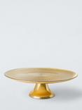 John Lewis Glass Cake Stand, 32.5cm, Gold