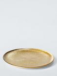 John Lewis Glass Side Plate, 21cm, Gold