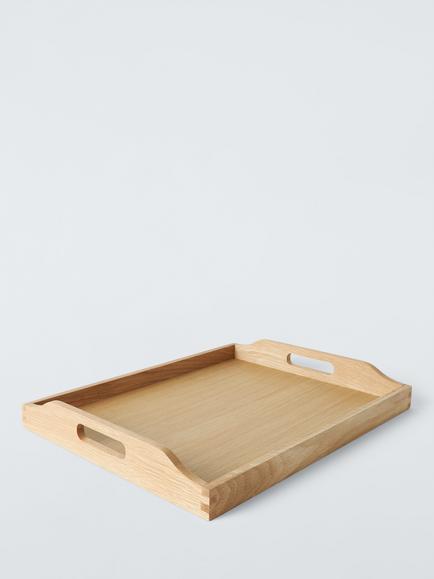 John Lewis Wood Tray, Large, FSC-Certified (Oak Wood), Natural, Natural