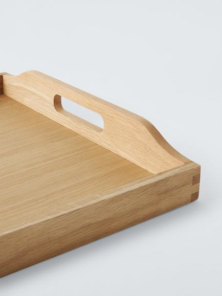John Lewis Wood Tray, Large, FSC-Certified (Oak Wood), Natural - view 2, Natural