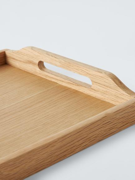 John Lewis Wood Tray, Medium, FSC-Certified (Oak Wood), Natural - view 2, Natural
