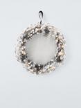 John Lewis Halloween Spider Web LED Light Wreath, White/Black