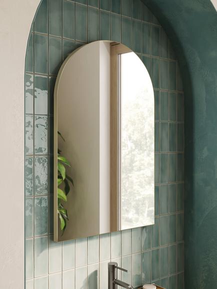 hib. Fusion Arch Mirror, Brushed Brass