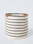 John Lewis Stripe Storage Basket, Medium, Natural