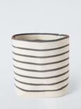 John Lewis Stripe Storage Basket, Medium, Natural