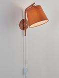 John Lewis Harry Plug-In Wall Light, Auburn
