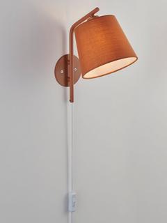 John Lewis Harry Plug-In Wall Light, Auburn