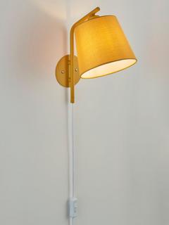 John Lewis Harry Plug-In Wall Light, Mustard