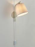 John Lewis Harry Plug-In Wall Light, Putty
