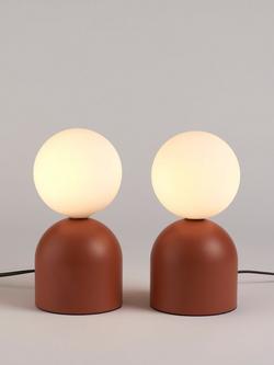 John Lewis Lupo Touch Table Lamps, Set of 2, Auburn