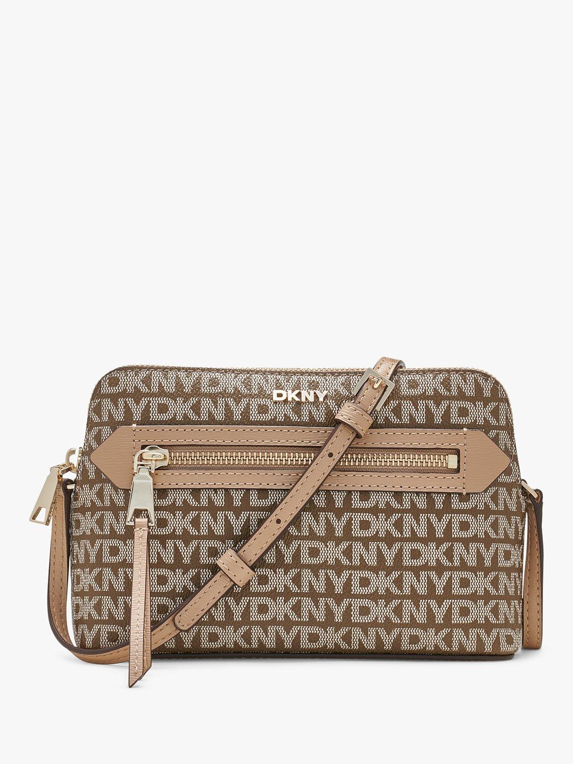 DKNY Bryant Park Logo Dome Crossbody Bag Chino Cappuccino