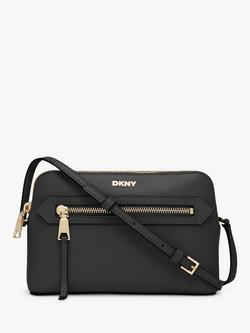 DKNY Bryant Dome Leather Cross Body Bag, Black