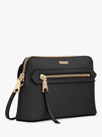 DKNY Bryant Dome Leather Cross Body Bag - view 2, Black