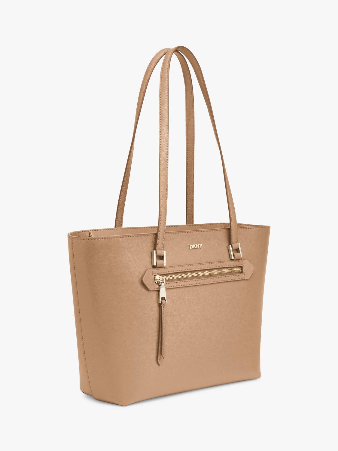 DKNY Bryant Leather Tote Bag Cappuccino