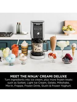 Ninja CREAMi Deluxe 10-in-1 Ice Cream & Frozen Drink Maker, Black/Silver - view 2, Black/Silver