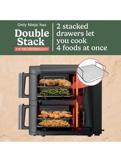 Ninja Double Stack XL 2-Drawer Air Fryer, Grey - view 2, Grey