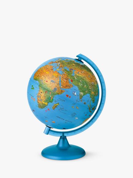 Nova Rico 25cm Arca Illuminated Animals Children's Globe, Blue, Multi