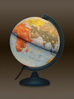 Nova Rico 25cm Arca Illuminated Animals Children's Globe, Blue - view 2, Multi