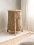 John Lewis Woven Seagrass and Wood Laundry Basket, Natural