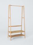 John Lewis Timber Clothes Rail, White Washed