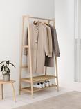 John Lewis Timber Clothes Rail, White Washed